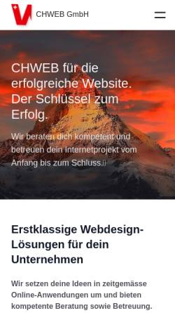 Vorschau der mobilen Webseite chweb.ch, Bortolotti Webdesign GmbH