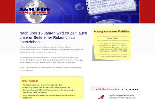 Vorschau von www.aplusm.de, A&M EDV, Armin Bannasch