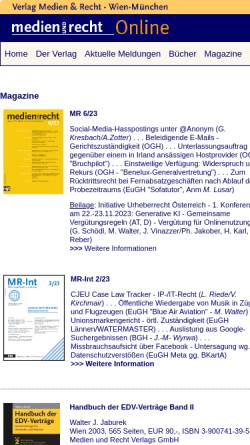 Vorschau der mobilen Webseite www.medien-recht.com, Medien und Recht