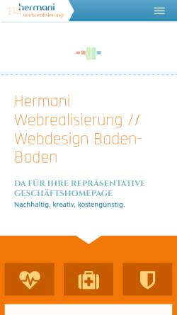 Vorschau der mobilen Webseite www.hermani-web.de, Hermani Webrealisierung, Alexander Hermani