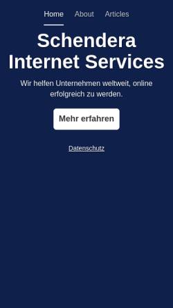 Vorschau der mobilen Webseite www.schendera.de, Schendera Internet Services