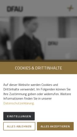 Vorschau der mobilen Webseite www.dfau.de, Agentur dfau