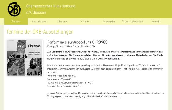 Vorschau von www.okb-giessen.de, Oberhessischer Künstlerbund e.V.
