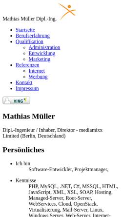 Vorschau der mobilen Webseite www.it-experte.com, Mathias Müller