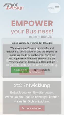 Vorschau der mobilen Webseite www.ador-design.de, Ador-Design, Fabian Bzdak