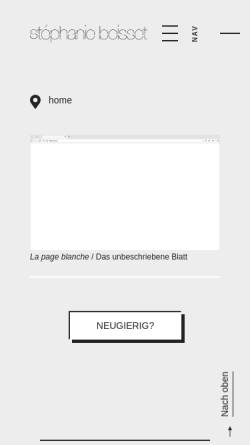 Vorschau der mobilen Webseite stephanieboisset.net, Stéphanie Boisset