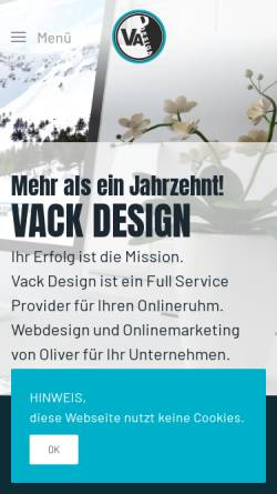 Vorschau der mobilen Webseite homepage-berlin.com, Vack Design, Oliver Vack