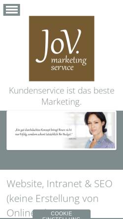 Vorschau der mobilen Webseite www.jov-marketing.de, JoV.Marketingservice, Josefine Virkus