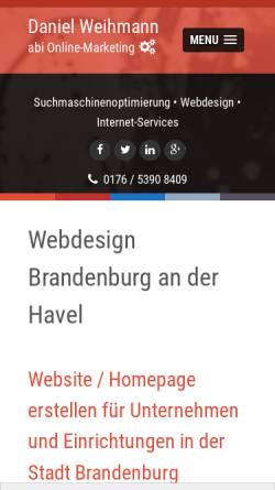 Vorschau der mobilen Webseite th-webdesign-cottbus.de, TH-Webdesign, Rolf Thorp-Hansen