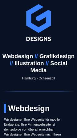 Vorschau der mobilen Webseite www.cg-designs.de, Cg-designs, Christian Göttsch