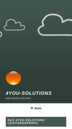 Vorschau der mobilen Webseite 4you-solutions.de, 4you-solutions.de, Roland Wiegmann