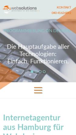 Vorschau der mobilen Webseite www.m3websolutions.de, M3Websolutions