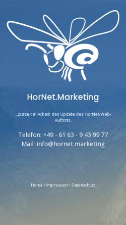 Vorschau der mobilen Webseite www.hornet-webdesign.de, Hornet, Manuel Horne