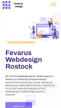 Vorschau der mobilen Webseite www.fevarus-design.de, Fevarus Design