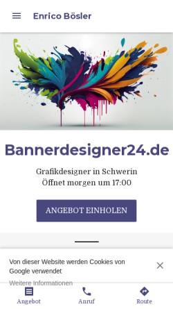 Vorschau der mobilen Webseite bannerdesigner24.business.site, Bannerdesigner24 Web- und Grafikdesign