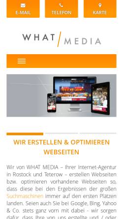 Vorschau der mobilen Webseite www.what-media.de, What Media GmbH, Andreas Teschner