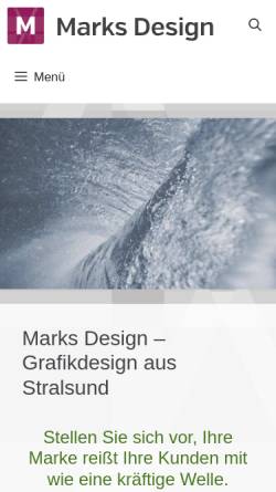Vorschau der mobilen Webseite marksdesign.de, Daniel Marks