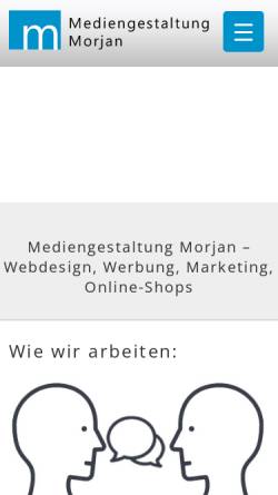 Vorschau der mobilen Webseite www.morjan.de, Mediengestaltung, Matthias Morjan