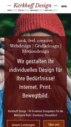 Vorschau der mobilen Webseite www.kerkhoff-design.de, Kerkhoff Design, Bodo Kerkhoff