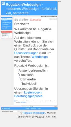 Vorschau der mobilen Webseite www.rogatzki-webdesign.de, Rogatzki-Webdesign, Rainer Rogatzki