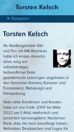 Vorschau der mobilen Webseite www.torstenkelsch.de, Mediengestaltung, Torsten Kelsch