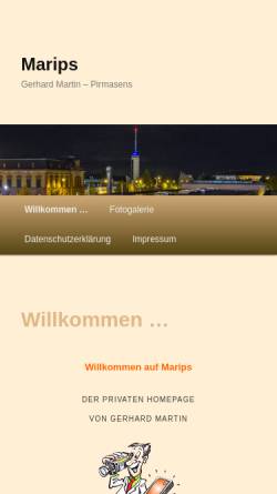 Vorschau der mobilen Webseite www.marips.de, Marips Webdesign, Gerhard Martin