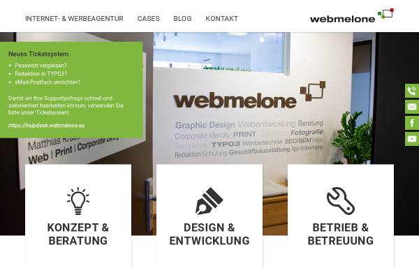 Vorschau von webmelone.net, Internetagentur Webmelone, Matthias Krauß