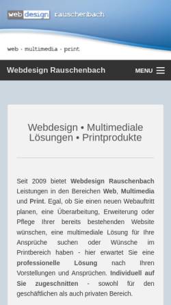 Vorschau der mobilen Webseite www.webdesign-rauschenbach.de, Webdesign Rauschenbach, Sven Rauschenbach