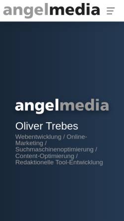 Vorschau der mobilen Webseite www.angelmedia.de, Angelmedia
