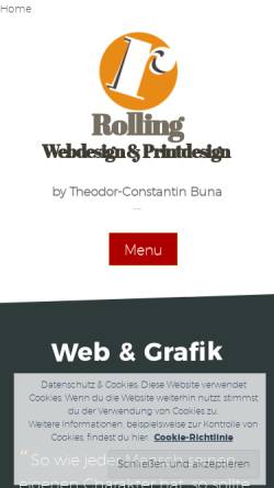 Vorschau der mobilen Webseite rolling-webdesign.com, Rolling WebDesign, Theodor-Constantin Buna