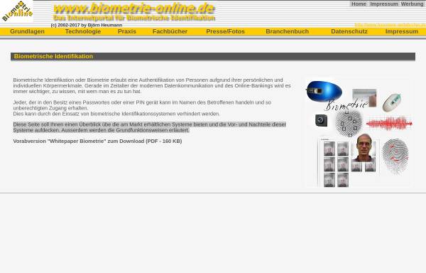 Vorschau von www.heumann-webdesign.de, Biometrie-Online