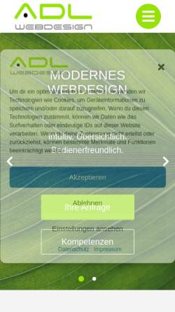 Vorschau der mobilen Webseite www.adl.at, ADL, Alexander Des Loges