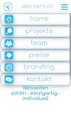 Vorschau der mobilen Webseite web-bern.ch, Franziska Fankhauser und Daniel Schneider