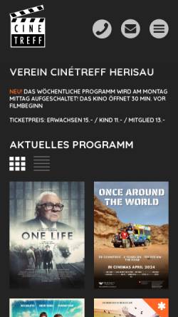 Vorschau der mobilen Webseite cinetreff.ch, Glimt-Films Media