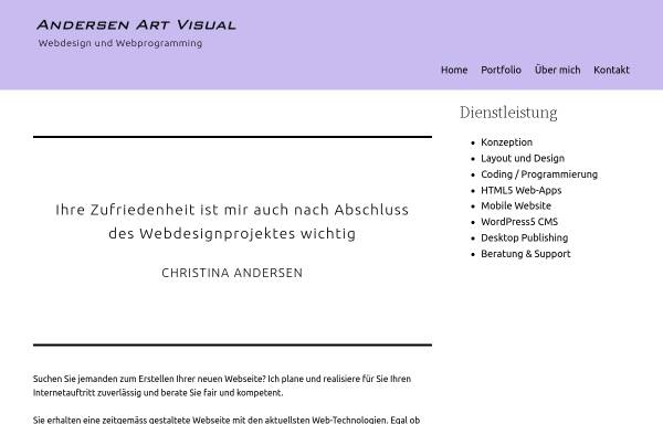 Vorschau von andersen-art-visual.ch, Andersen Art Visual, Christina Andersen