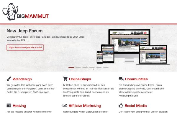 Vorschau von www.bigmammut.de, BigMammut Webdesign, Hansjörg Fichtner