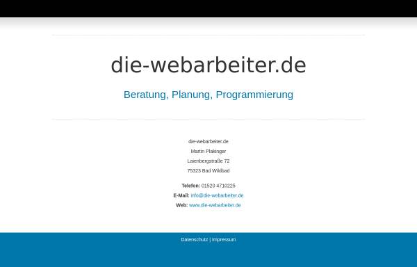 Vorschau von www.die-webarbeiter.de, Die-webarbeiter.de, Martin Plakinger