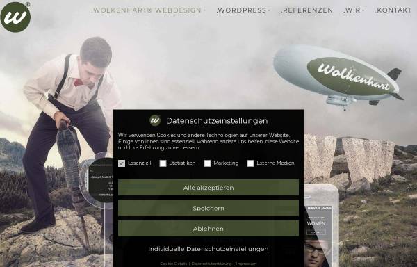 Vorschau von wolkenhart.com, Wolkenhart Webdesign Agentur, Mika Gustavson