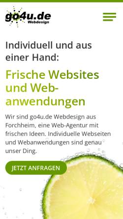 Vorschau der mobilen Webseite www.go4u.de, go4u.de Webdesign