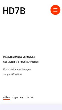 Vorschau der mobilen Webseite hd7b.de, Daniel Schneider