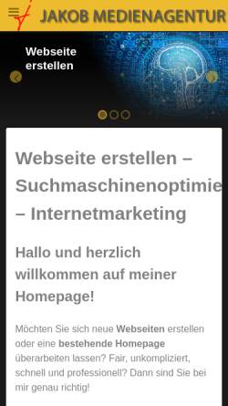 Vorschau der mobilen Webseite www.jakob-medienagentur.de, Jakob Breuer