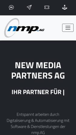 Vorschau der mobilen Webseite www.nmp.ag, New Media Partners AG