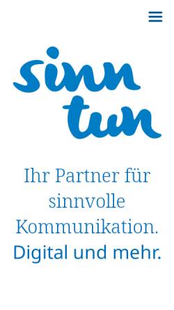 Vorschau der mobilen Webseite www.sinntun.de, sinntun