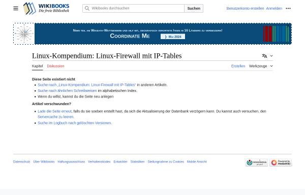 Linux-Kompendium: Linux-Firewall mit IP-Tables - Wikibooks