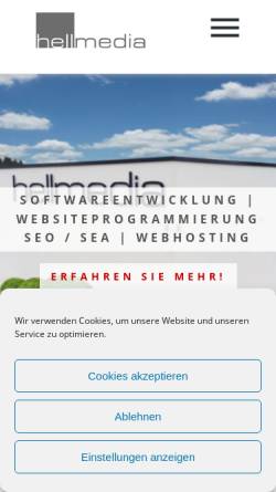 Vorschau der mobilen Webseite www.hellmedia.de, Hellmedia GmbH