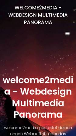 Vorschau der mobilen Webseite www.welcome2media.de, Markus Trabold Internetdienste