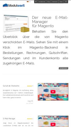 Vorschau der mobilen Webseite www.modulwerft.com, Modulwerft