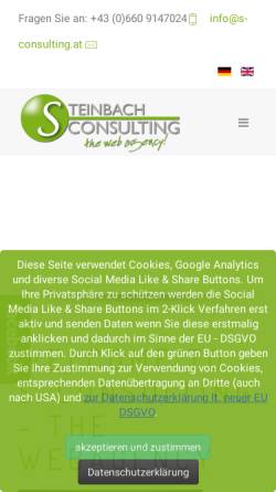 Vorschau der mobilen Webseite www.s-consulting.at, S-Consulting The Webagency, René Steinbach