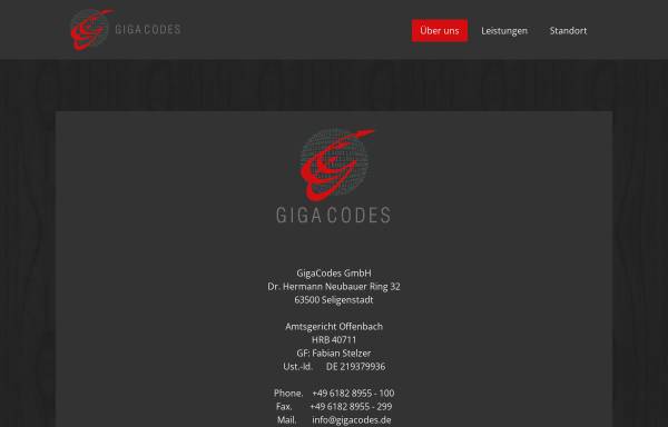Vorschau von www.gigacodes.de, Giga Codes GmbH