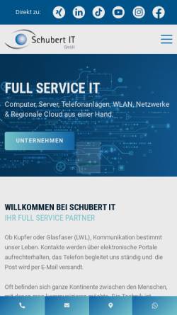 Vorschau der mobilen Webseite www.firmenspeicher.de, Schubert IT GmbH